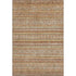 8' X 10' Terra Cotta Gold And Gray Striped Washable Area Rug With UV Protection
