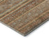 8' X 10' Terra Cotta Gold And Gray Striped Washable Area Rug With UV Protection