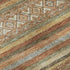 8' X 10' Terra Cotta Gold And Gray Striped Washable Area Rug With UV Protection