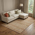 8' X 10' Terra Cotta Gold And Gray Striped Washable Area Rug With UV Protection