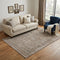 5' X 8' Brown And Beige Oriental Washable Area Rug With UV Protection