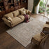 8' X 10' Brown And Beige Oriental Washable Area Rug With UV Protection