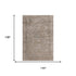 9' X 12' Brown And Beige Oriental Washable Area Rug With UV Protection