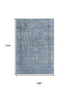 9' X 12' Blue And Gray Oriental Washable Area Rug With UV Protection