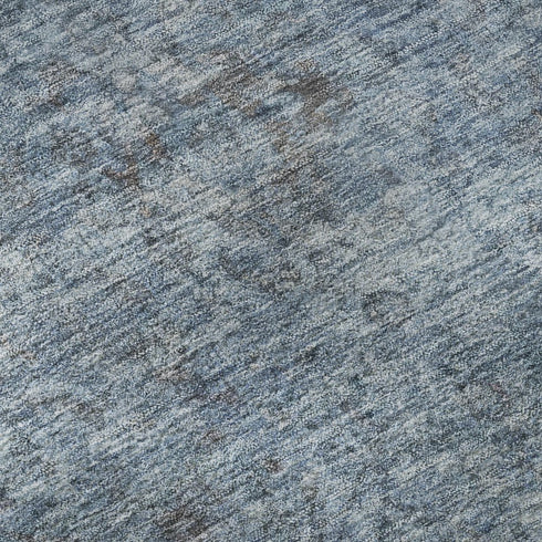 9' X 12' Blue And Gray Oriental Washable Area Rug With UV Protection