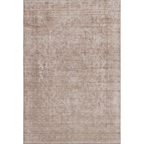 8' X 10' Copper And Rust Oriental Washable Area Rug With UV Protection