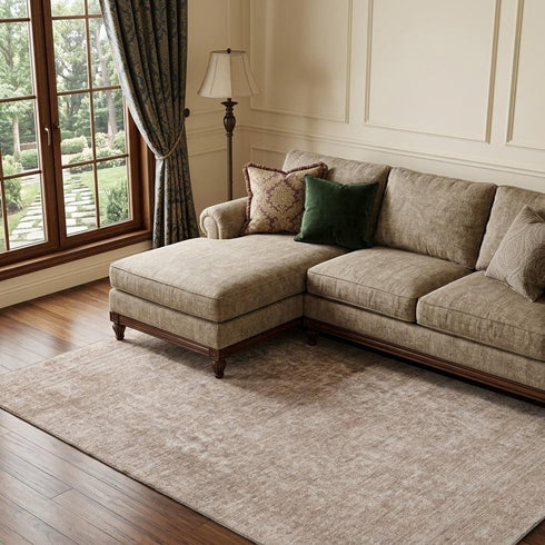 8' X 10' Copper And Rust Oriental Washable Area Rug With UV Protection