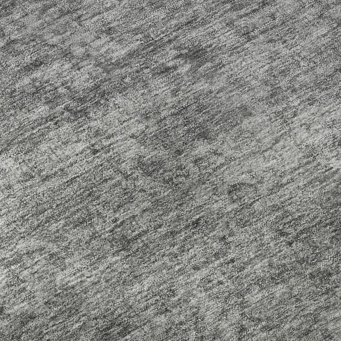 8' X 10' Gray And Silver Oriental Washable Area Rug With UV Protection
