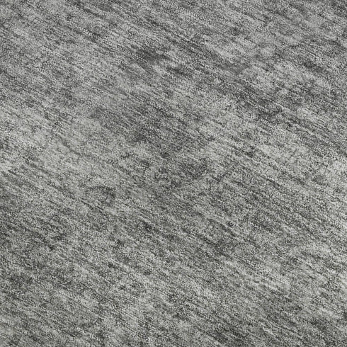 8' X 10' Gray And Silver Oriental Washable Area Rug With UV Protection
