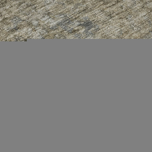 5' X 8' Pewter And Gray Oriental Washable Area Rug With UV Protection