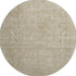 8' Tan And Beige Oriental Washable Round Rug With UV Protection
