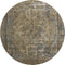 8' Brown Gray And Silver Floral Medallion Washable Round Rug With UV Protection