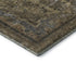 8' Brown Gray And Silver Floral Medallion Washable Round Rug With UV Protection