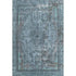 5' X 8' Blue Gray And Silver Floral Medallion Washable Area Rug With UV Protection