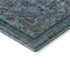 5' X 8' Blue Gray And Silver Floral Medallion Washable Area Rug With UV Protection