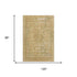 8' X 10' Coral And Beige Floral Medallion Washable Area Rug With UV Protection