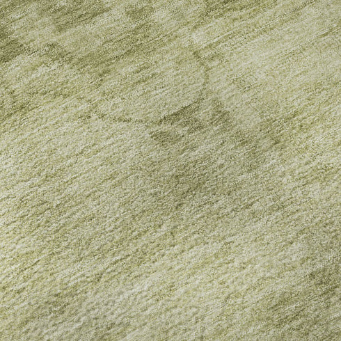 8' X 10' Artichoke Green And Beige Oriental Washable Area Rug With UV Protection
