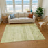 8' X 10' Artichoke Green And Beige Oriental Washable Area Rug With UV Protection