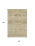 5' X 8' Beige And Taupe Oriental Washable Area Rug With UV Protection