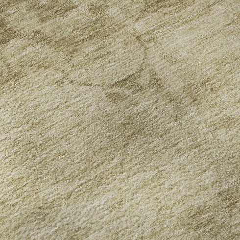 5' X 8' Beige And Taupe Oriental Washable Area Rug With UV Protection