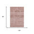 8' X 10' Blush And Pink Oriental Washable Area Rug With UV Protection