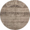 8' Brown And Taupe Oriental Washable Round Rug With UV Protection