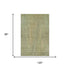 8' X 10' Artichoke Green And Copper Abstract Washable Area Rug With UV Protection