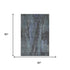 5' X 8' Blue Charcoal And Gray Abstract Washable Area Rug With UV Protection