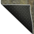 8' Charcoal Gold And Copper Abstract Washable Round Rug With UV Protection