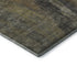 8' Charcoal Gold And Copper Abstract Washable Round Rug With UV Protection