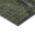 8' Olive Green Charcoal And Gray Abstract Washable Round Rug With UV Protection