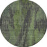8' Olive Green Charcoal And Gray Abstract Washable Round Rug With UV Protection
