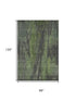 8' X 10' Olive Green Charcoal And Gray Abstract Washable Area Rug With UV Protection