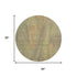 8' Taupe Copper And Brown Abstract Washable Round Rug With UV Protection