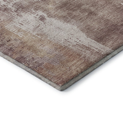 5' X 8' Blush And Ivory Abstract Washable Area Rug With UV Protection