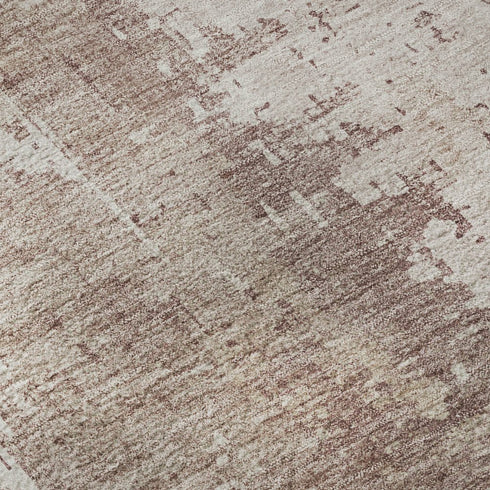 5' X 8' Blush And Ivory Abstract Washable Area Rug With UV Protection