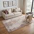 5' X 8' Blush And Ivory Abstract Washable Area Rug With UV Protection