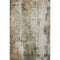 8' X 10' Olive Green Copper And Ivory Abstract Washable Area Rug With UV Protection