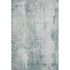 8' X 10' Turquoise And Ivory Abstract Washable Area Rug With UV Protection