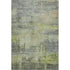 8' X 10' Artichoke Green Charcoal And Silver Abstract Washable Area Rug With UV Protection