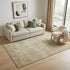5' X 8' Beige And Wheat Abstract Washable Area Rug With UV Protection