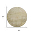 8' Beige And Wheat Abstract Washable Round Rug With UV Protection