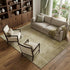 8' X 10' Beige And Wheat Abstract Washable Area Rug With UV Protection
