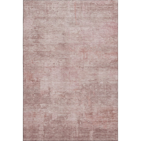8' X 10' Blush And Mauve Abstract Washable Area Rug With UV Protection