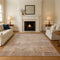 9' X 12' Coral And Beige Abstract Washable Area Rug With UV Protection