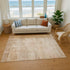 9' X 12' Coral And Beige Abstract Washable Area Rug With UV Protection