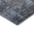 8' Gray And Blue Abstract Washable Round Rug With UV Protection