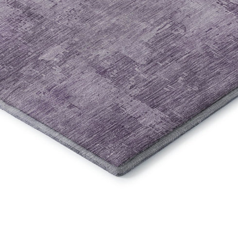 9' X 12' Lavender And Purple Abstract Washable Area Rug With UV Protection