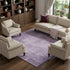 9' X 12' Lavender And Purple Abstract Washable Area Rug With UV Protection