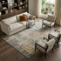 9' X 12' Sage Gold And Beige Abstract Washable Area Rug With UV Protection